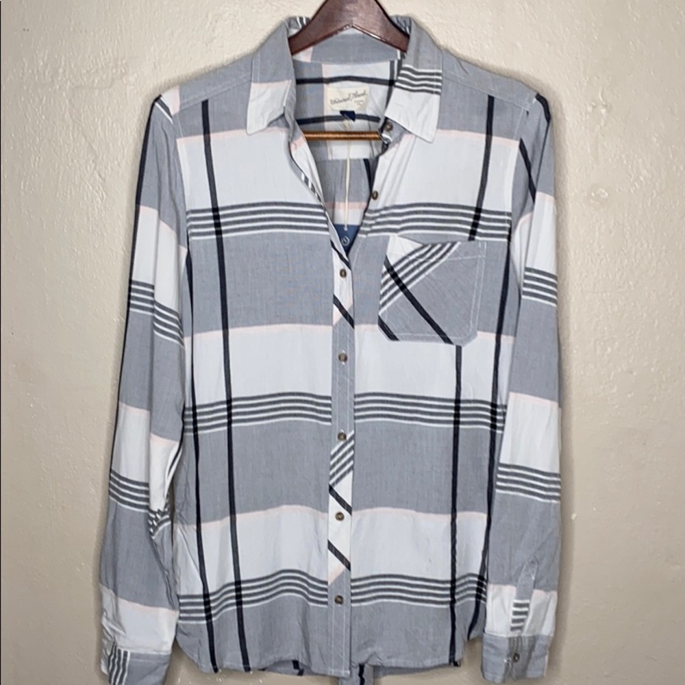 Plaid Long Sleeve Button-Down Shirt
